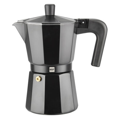 Cafetera MAGEFESA KENIA NOIR en aluminio esmaltado negro.