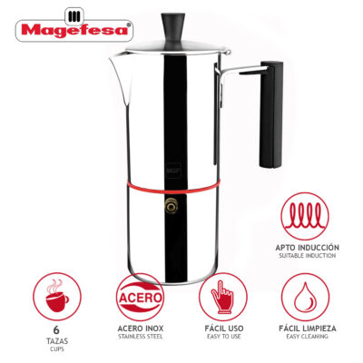Cafetera de acero MAGEFESA Nova Capri.