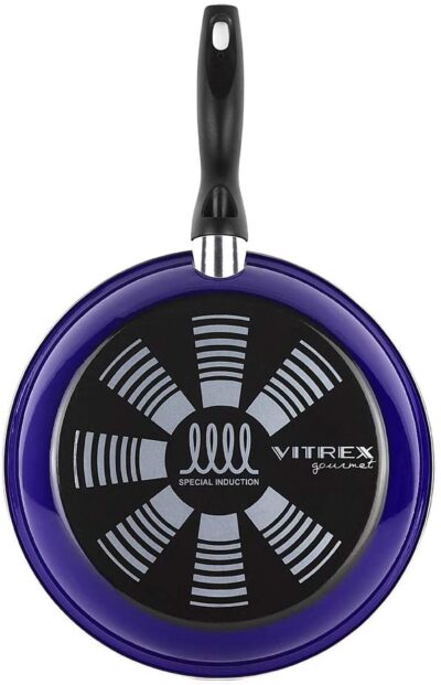 SARTEN VITREX MARSEILLE. Sartén antiadherente doble capa, acero vitrificado, compatible con todo tipo de fuego, incluido inducción. Apta para lavavajillas. Mango ergonómico SARTEN AZUL, 28_cm)