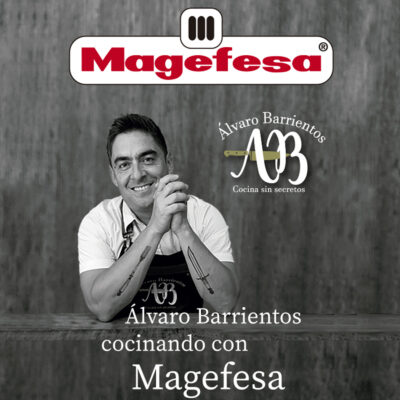 Cuchillos de cocina MAGEFESA ALVARO BARRIENTOS, Set 2 cuchillos CARNE, TRINCHADOR, Acero inoxidable de alta calidad, con mangos antideslizantes de fácil manejo.