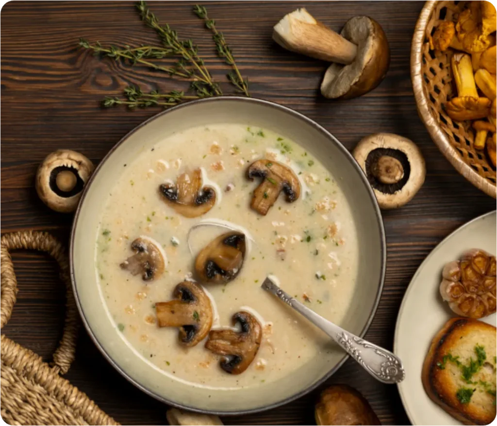 sopa de setas para otoño