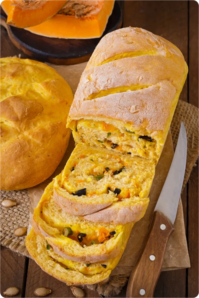 pan de calabaza para Halloween