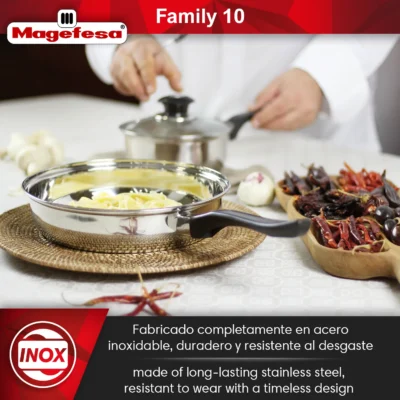 MAGEFESA+BATERIA+FAMILY+10+PIEZAS+ACERO+INOXIDABLE 1