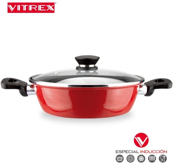 BATERIA VITREX MARSEILLE. BATERIA antiadherente doble capa, acero vitrificado, compatible con todo tipo de fuego, incluido inducción. Apta para lavavajillas. (BATERIA, 8 PIEZAS)