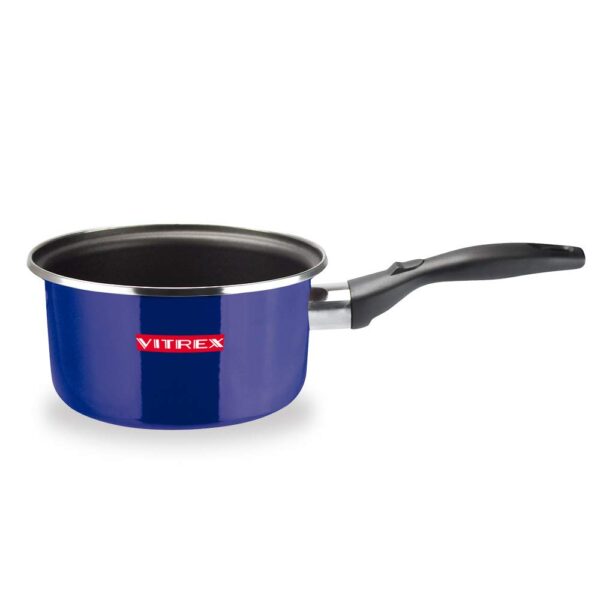BATERIA VITREX MARSEILLE. BATERIA antiadherente doble capa, acero vitrificado, compatible con todo tipo de fuego, incluido inducción. Apta para lavavajillas (BATERIA AZUL, 8 PIEZAS)