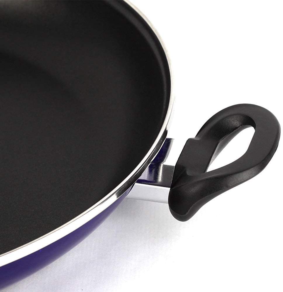 PAELLERA VITREX MARSEILLE. Paellera antiadherente doble capa, acero vitrificado, compatible con todo tipo de fuego, incluido inducción. Apta para lavavajillas. Mango ergonómico (PAELLERA AZUL, 34_cm)