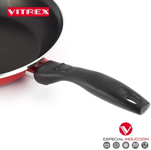 VITREX SARTEN Marseille. SartÁ©n Antiadherente Doble Capa, Acero vitrificado, Compatible con Todo Tipo de Fuego, Incluido inducción. Apta para lavavajillas. (SARTEN, 20 + 24)