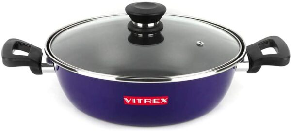 BATERIA VITREX MARSEILLE. BATERIA antiadherente doble capa, acero vitrificado, compatible con todo tipo de fuego, incluido inducción. Apta para lavavajillas (BATERIA AZUL, 8 PIEZAS)