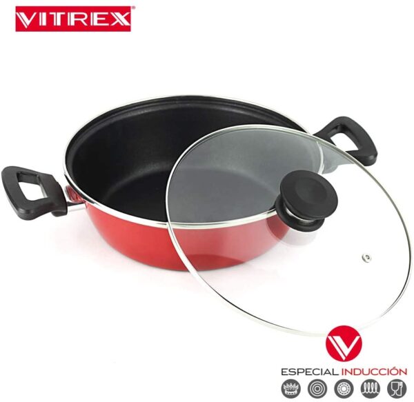 BATERIA VITREX MARSEILLE. BATERIA antiadherente doble capa, acero vitrificado, compatible con todo tipo de fuego, incluido inducción. Apta para lavavajillas. (BATERIA, 8 PIEZAS)