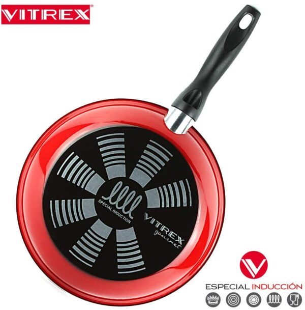VITREX SARTEN Marseille. SartÁ©n Antiadherente Doble Capa, Acero vitrificado, Compatible con Todo Tipo de Fuego, Incluido inducción. Apta para lavavajillas. (SARTEN, 20 + 24)