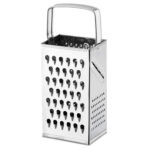 ALZA â€“ Rallador manual con 4 caras, fabricado en Acero Inoxidable, muy resistente, Nula porosidad, apto para el lavavajilla