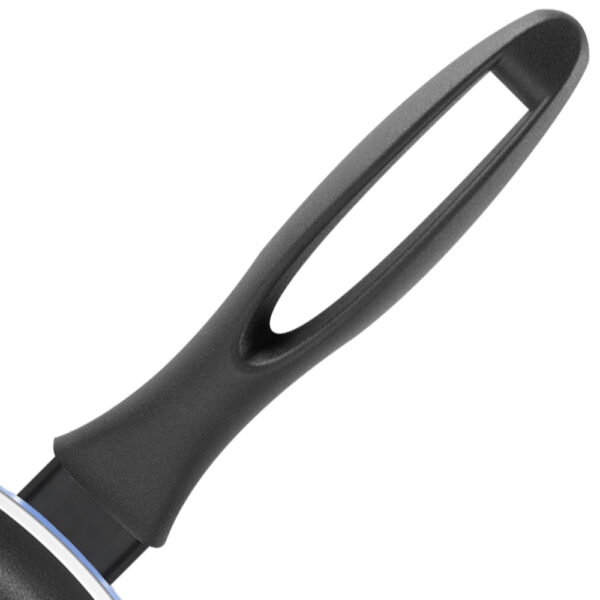 CAZO FAGOR MÁXIMA. Cazo antiadherente doble capa XYLAN PLUS, acero inoxidable magnÁ©tico, compatible con todo tipo de cocinas, INDUCCIÁ“N. Apta para lavavajillas. Mango de baquelita (CAZO AZUL, 16 cm)