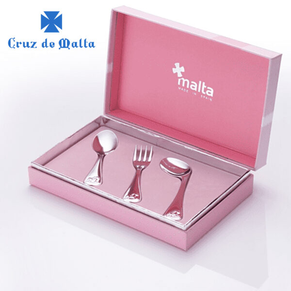 Cruz De Malta Cuberteria Bebe Rosa 1 7