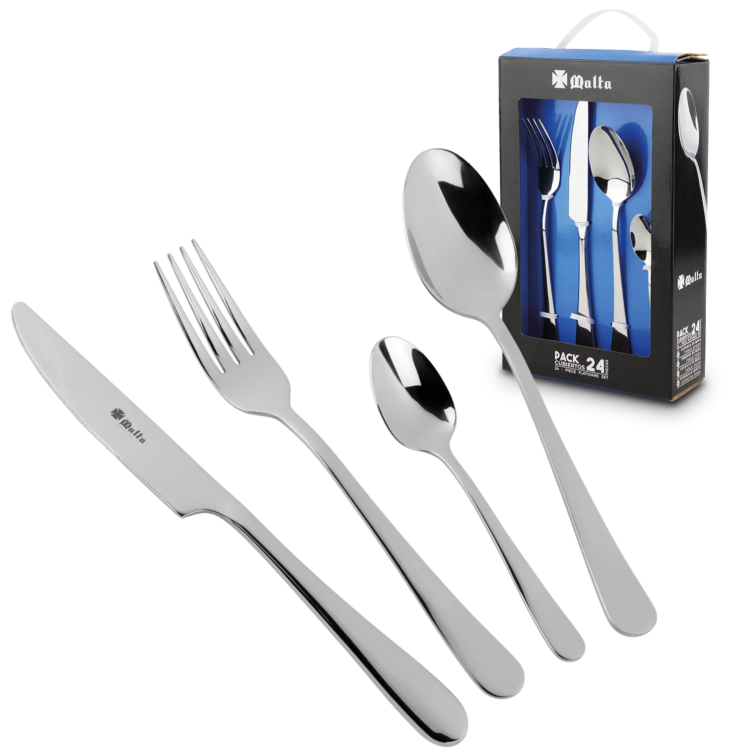 JUEGO DE CUBIERTOS CRUZ DE MALTA