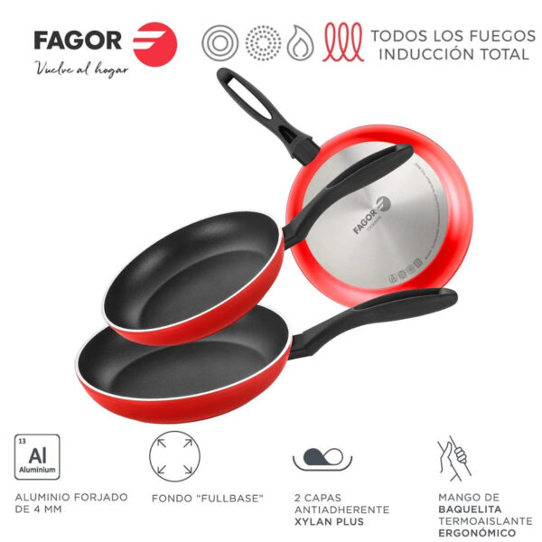 BATERIA DE COCINA ROJA FAGOR MAXIMA