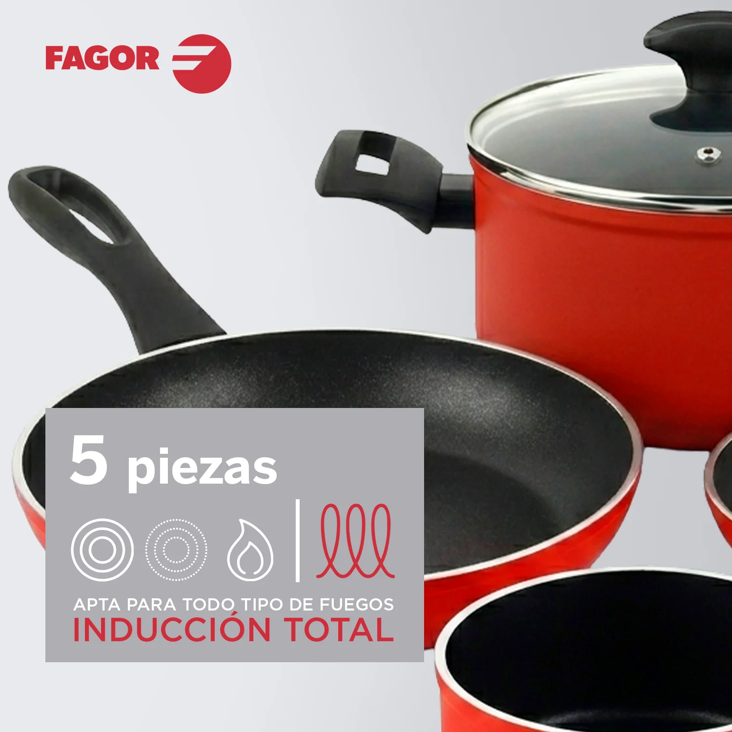bateria de cocina fagor maxima 5 piezas 1