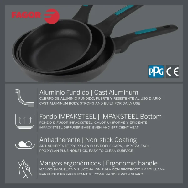 FAGOR+COOKWARE+SARTENES+FUTURE+ALUMINIO+ANTIADHERENTE 1