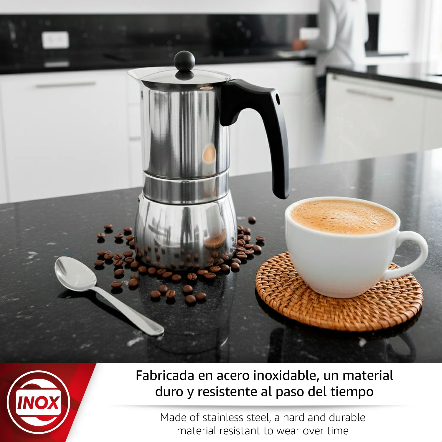 MAGEFESA CAFETERA PRISMA ACERO INOXIDABLE INDUCCION