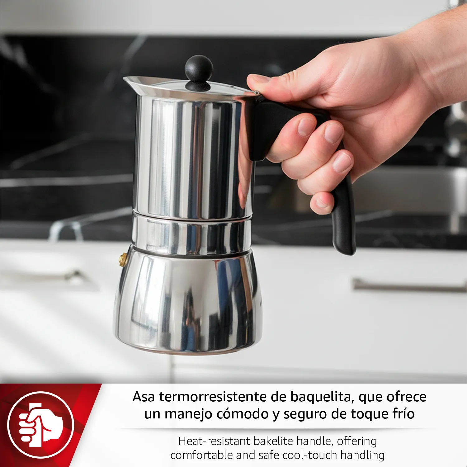 MAGEFESA CAFETERA PRISMA ACERO INOXIDABLE INDUCCION