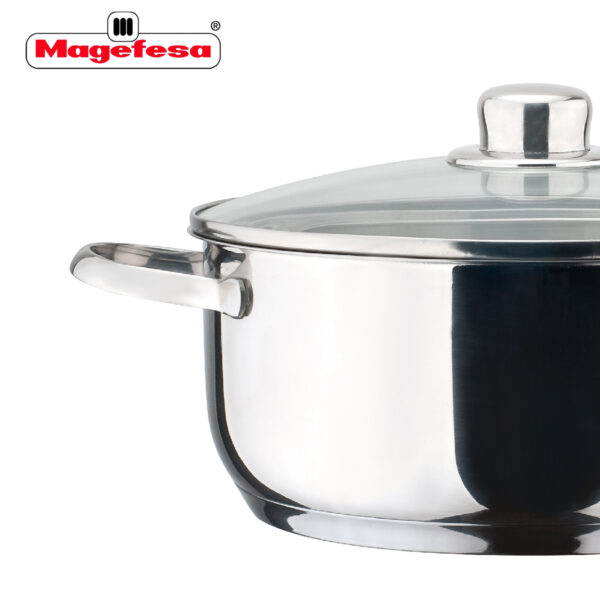 MAGEFESA DUX â€“ BaterÁ­a de cocina MAGEFESA DUX 7 piezas está Fabricada en Acero Inoxidable 18/10, Compatible con Todo Tipo de Fuego. Fácil Limpieza y Apta lavavajillas.