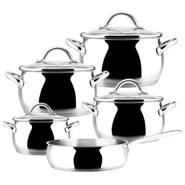 BaterÁ­a de cocina 9 piezas MAGEFESA KUCHEN Acero inoxidable, están diseñadas Á­ntegramente en acero inoxidable 18/10 de gran calidad.