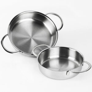 Mini TARTERAS MAGEFESA Prisma. TARTERAS Fabricadas en Acero Inoxidable 18/10, Compatible Todo Tipo de Cocina, INDUCCIÁ“N. Fácil Limpieza.