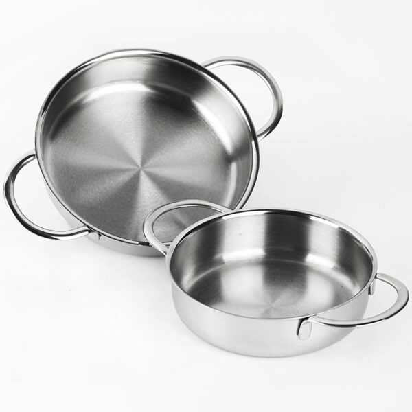 Mini TARTERAS MAGEFESA Prisma. TARTERAS Fabricadas en Acero Inoxidable 18/10, Compatible Todo Tipo de Cocina, INDUCCIÁ“N. Fácil Limpieza.