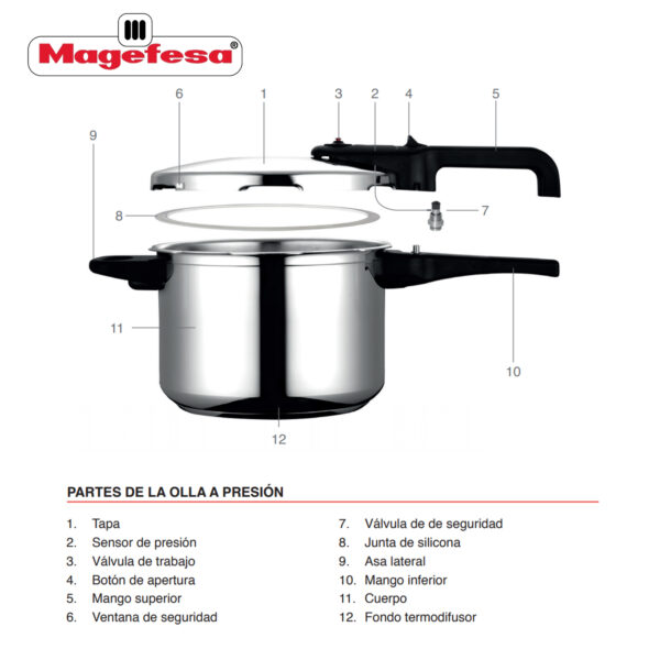 MAGEFESA OLLA A PRESION MAGESTAR 7