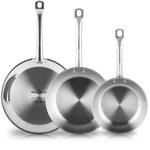 JUEGO DE SARTENES SIN ANTIADHERENTE MAGEFESA ECOSTEEL PORTADA 3