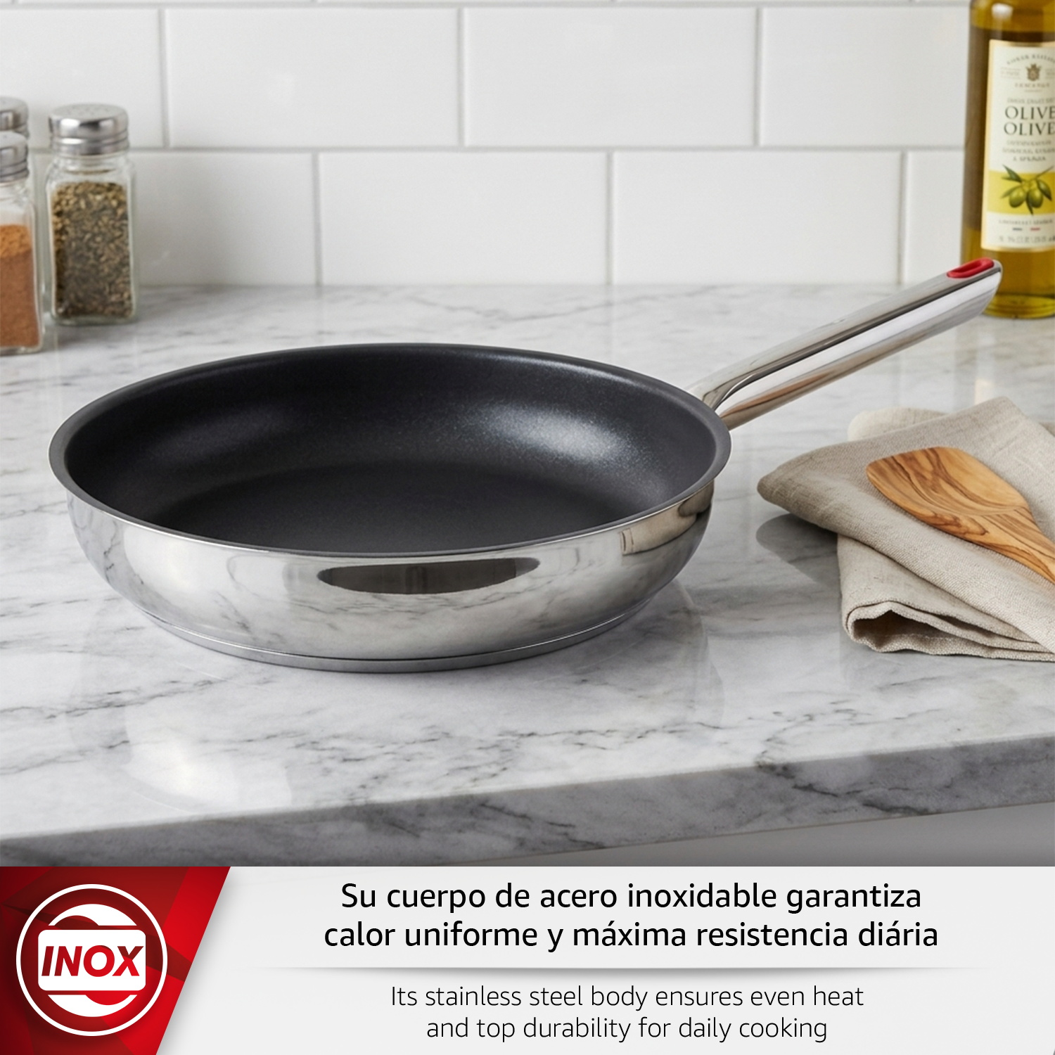 JUEGO DE SARTENES MAGEFESA NOVA ACERO INOXIDABLE INDUCCION 1