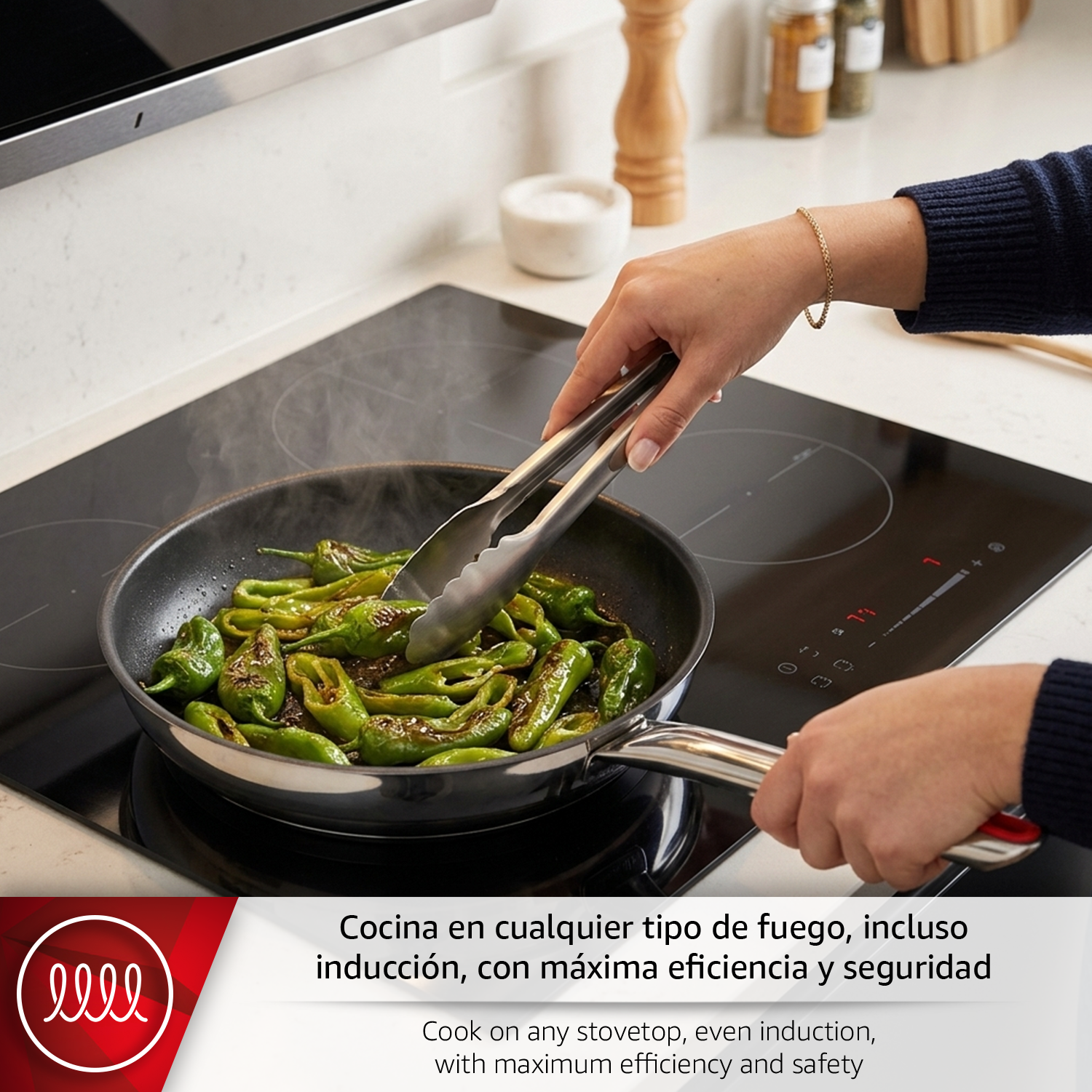 JUEGO DE SARTENES MAGEFESA NOVA ACERO INOXIDABLE INDUCCION 2