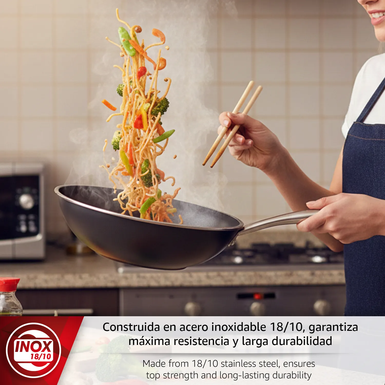 MAGEFESA WOK PRISMA ACERO INOXIDABLE INDUCCION 1