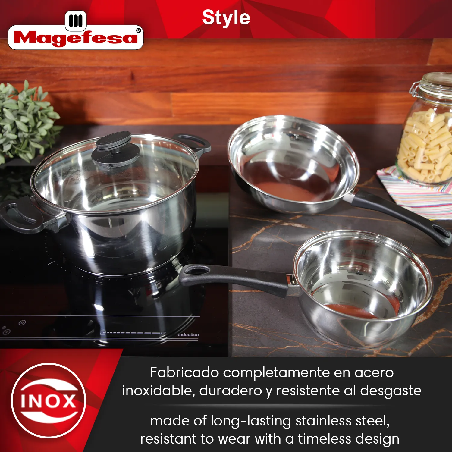 MAGEFESA+BATERIA+STYLE+4+PIEZAS+ACERO+INOXIDABLE 2