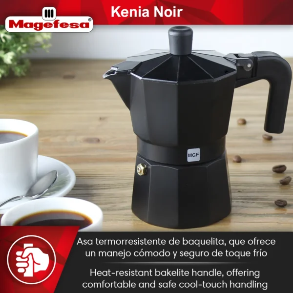 MAGEFESA+CAFETERA+KENIA+NOIR+ALUMINIO 4