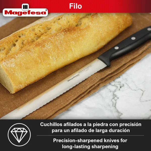 MAGEFESA+CUCHILLOS+COCINA+FILO+PANERO 4