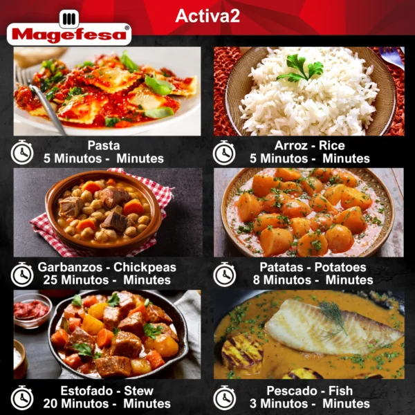 MAGEFESA+OLLA+EXPRESS+ACTIVA+RAPIDA+ACERO+INOXIDABLE 6