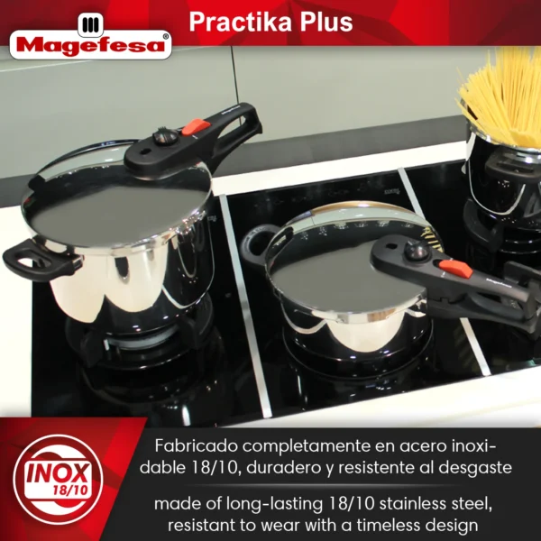 MAGEFESA+OLLA+EXPRESS+RAPIDA+PRACTIKA+PLUS+ACERO+INOXIDABLE 2
