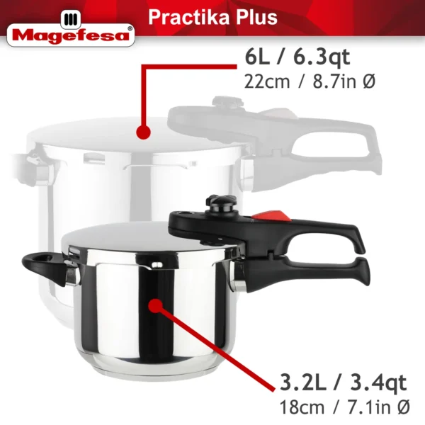 MAGEFESA+OLLA+EXPRESS+RAPIDA+PRACTIKA+PLUS+ACERO+INOXIDABLE 8