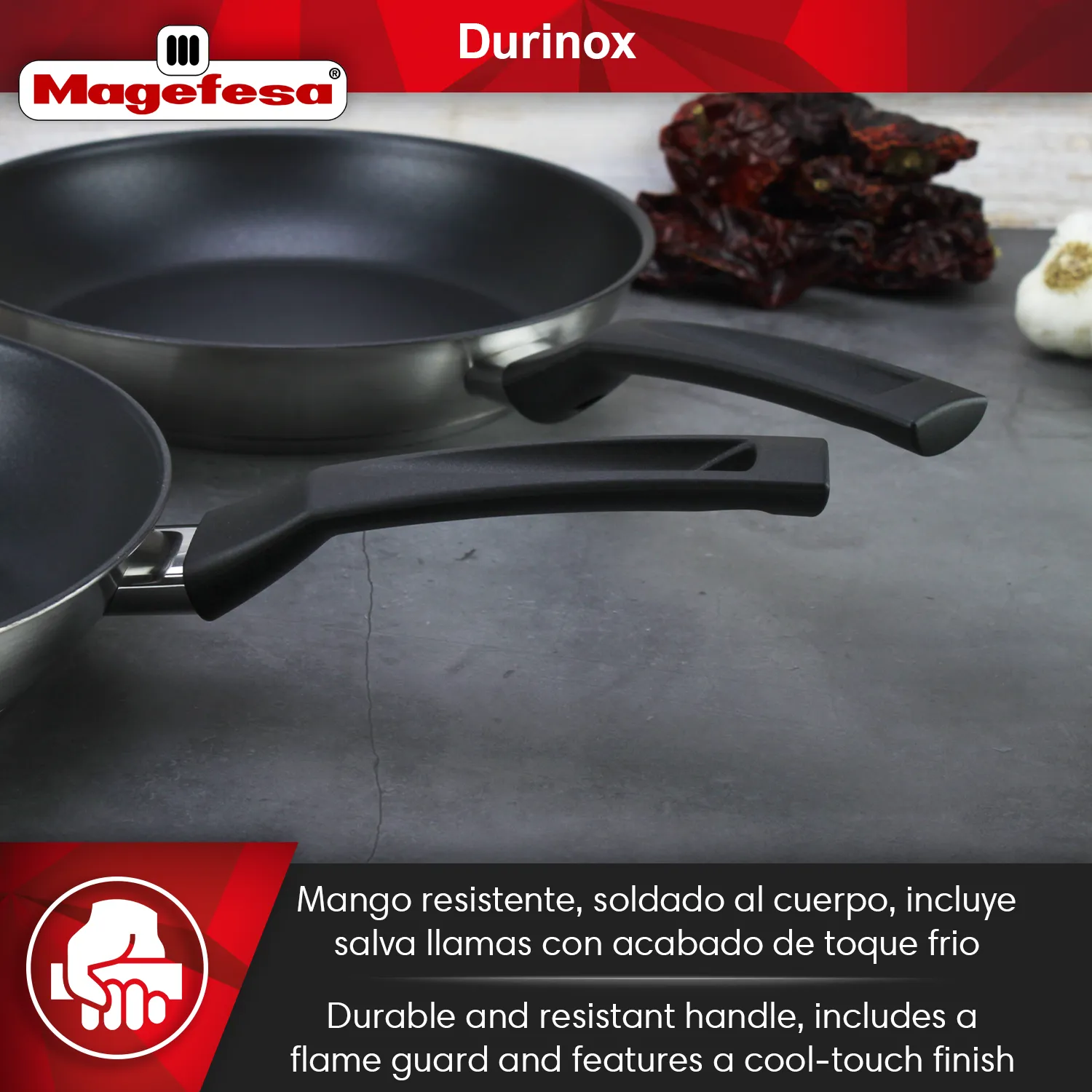 MAGEFESA+set+SARTENES+DURINOX+ACERO+INOXIDABLE