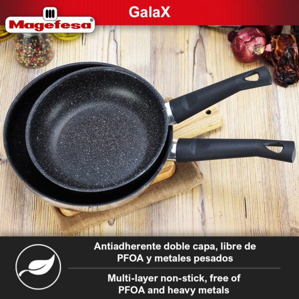 sarten profunda con antiadherente, de acero inoxidable, MAGEFESA DEEP GALAX &_GALAX 6