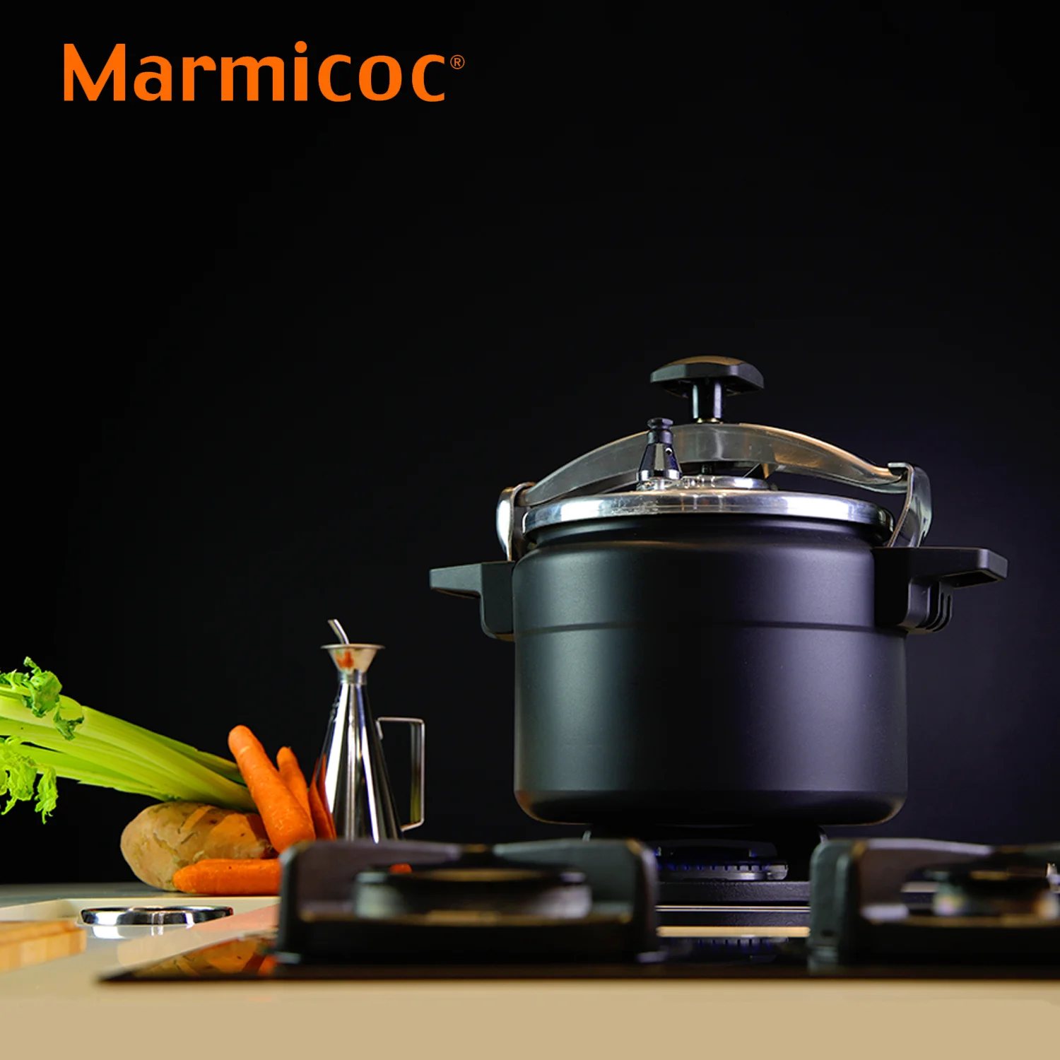OLLA A PRESIÓN TRADICIONAL MARMICOC ALUMAX BLACK 1