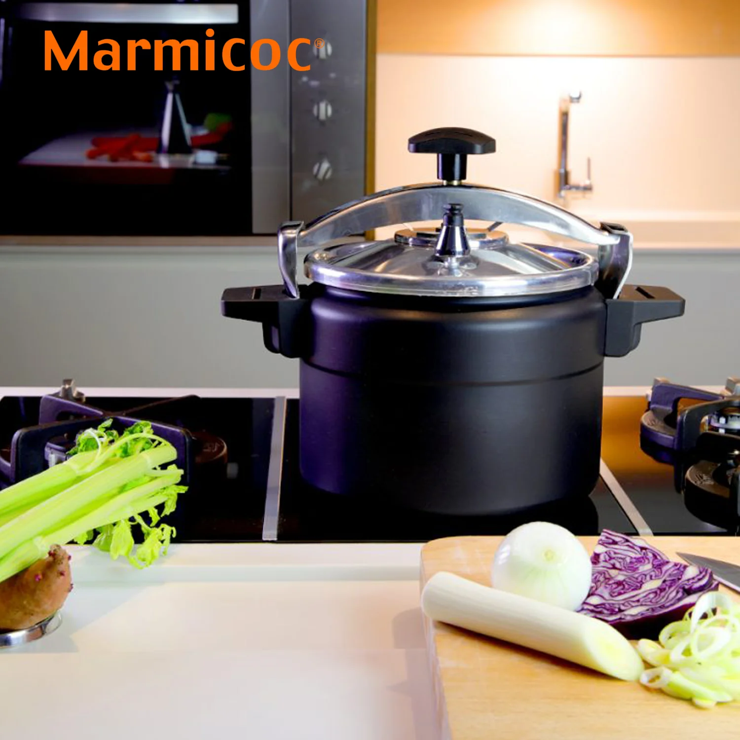 OLLA A PRESIÓN TRADICIONAL MARMICOC ALUMAX BLACK 2