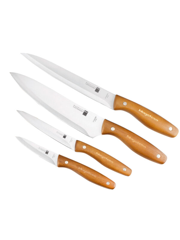 Mg01cuwoodm4p 1 Juego 4 Cuchillos Mag Wood Corte Menaje Utensilios Cocina 1 5