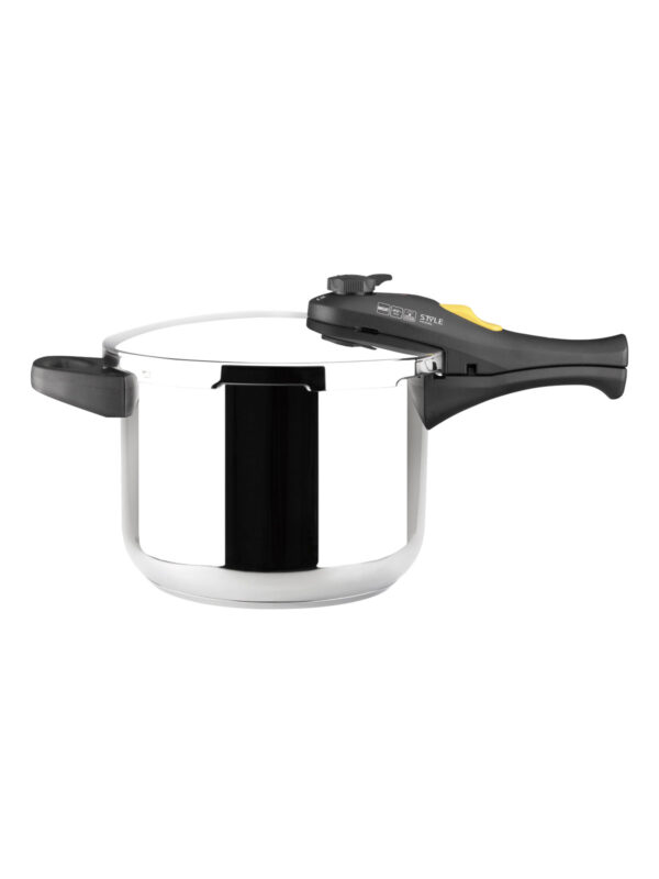 MAGEFESA Style Olla a presión Super rápida de fácil Uso, Acero Inoxidable 18/10, Apta para Todo Tipo de cocinas, Incluido inducción.