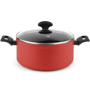 OLLA FAGOR MÁXIMA. Olla antiadherente doble capa XYLAN PLUS, acero inoxidable magnÁ©tico, compatible con todo tipo de cocinas, INDUCCIÁ“N. Apta para lavavajillas. Mangos de baquelita (OLLA ROJO, 24 cm)