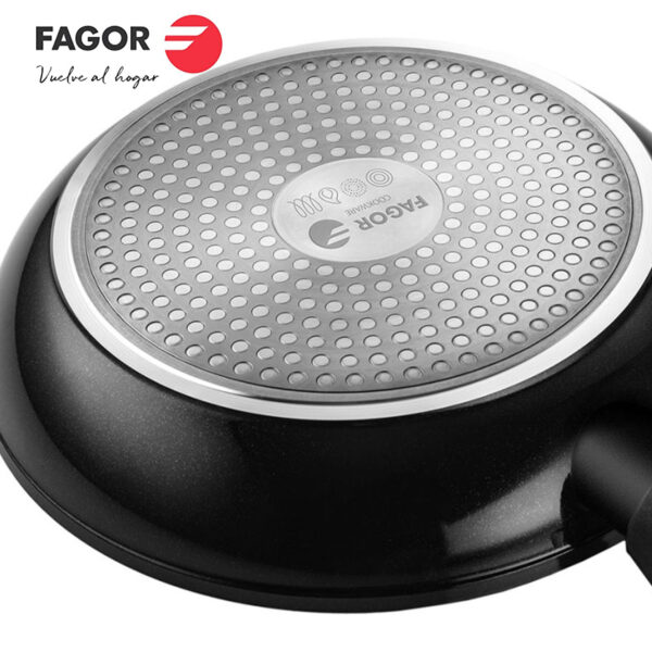 SartÁ©n Fagor Vivant con Antiadherente Doble Capa, Aluminio Forjado de 3 mm Espesor, Compatible con Toda tipo de Cocina, inducción, Fondo difusor de Acero Inoxidable. Apta lavavajillas