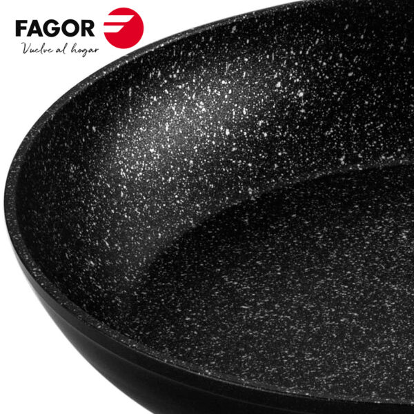 SartÁ©n Fagor Vivant con Antiadherente Doble Capa, Aluminio Forjado de 3 mm Espesor, Compatible con Toda tipo de Cocina, inducción, Fondo difusor de Acero Inoxidable. Apta lavavajillas
