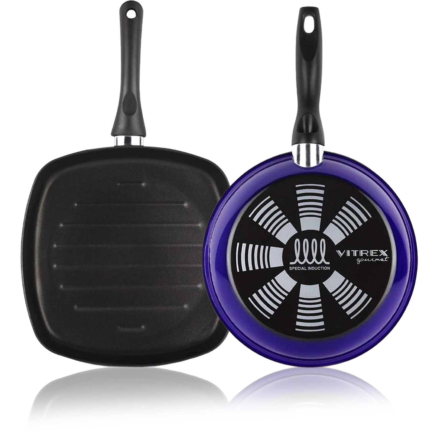 VITREX MARSEILLE AZUL ASADOR 27 + SARTEN 26