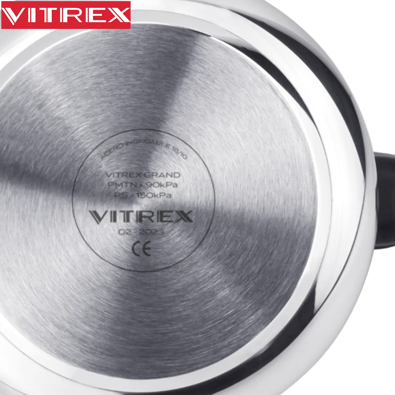 Imagen detallada de la base de la olla a presión VITREX GRAND