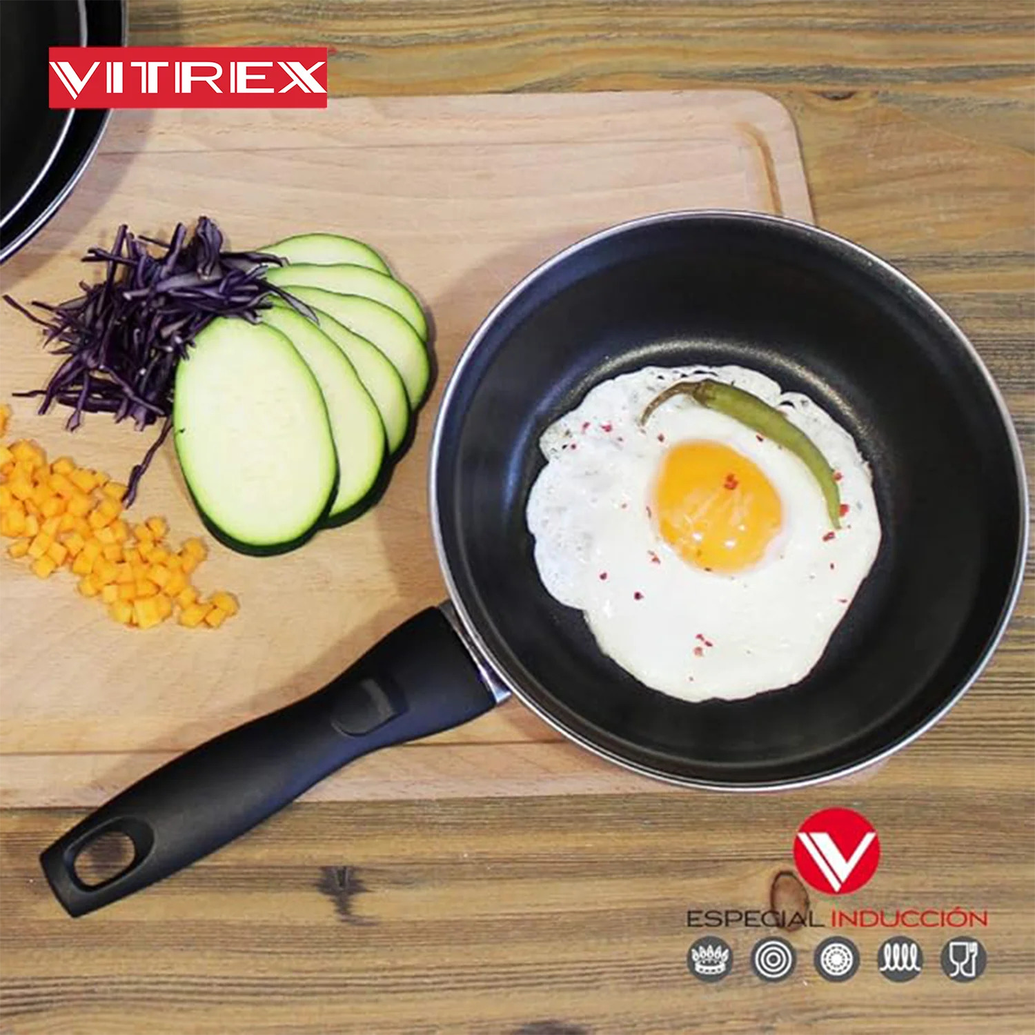 SARTÉN VITREX MAISON CON UN HUEVO FRITO DENTRO